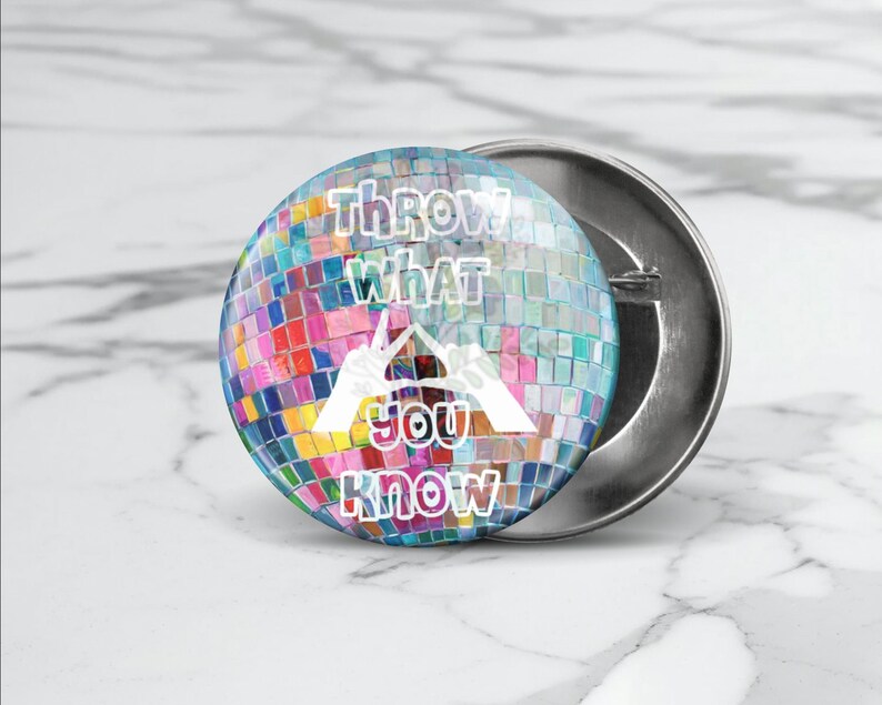 Throw What You Know Disco Ball Kappa Delta Sorority 3 Inch Button Etsy