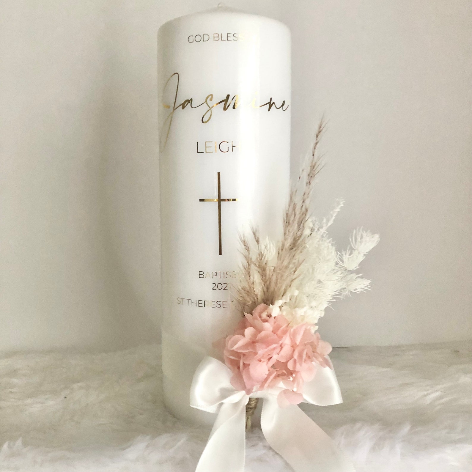 Custom Baptism Candle Stole & Keepsake Box Set / Christening Etsy