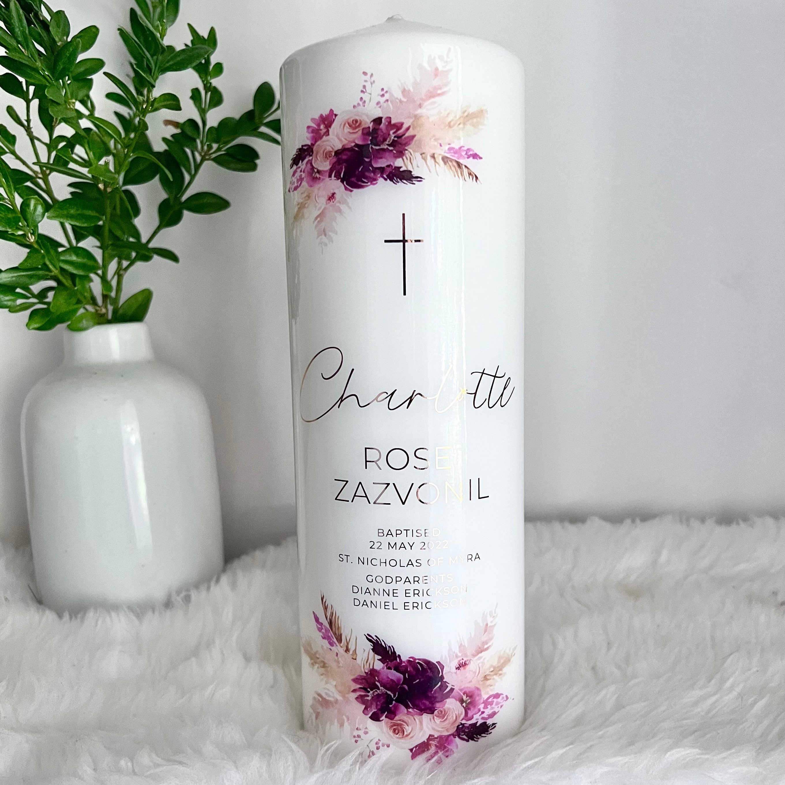 Baptism Candle / Christening Candle / Naming Day Candle NEW Etsy Australia
