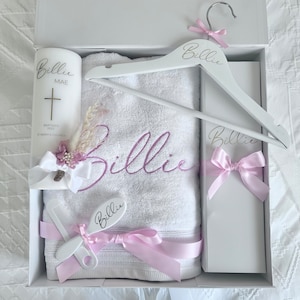 Baptism | Christening Gift Box | Keepsake box | Baptism candle | Baptism Towel | Baptism Gift set