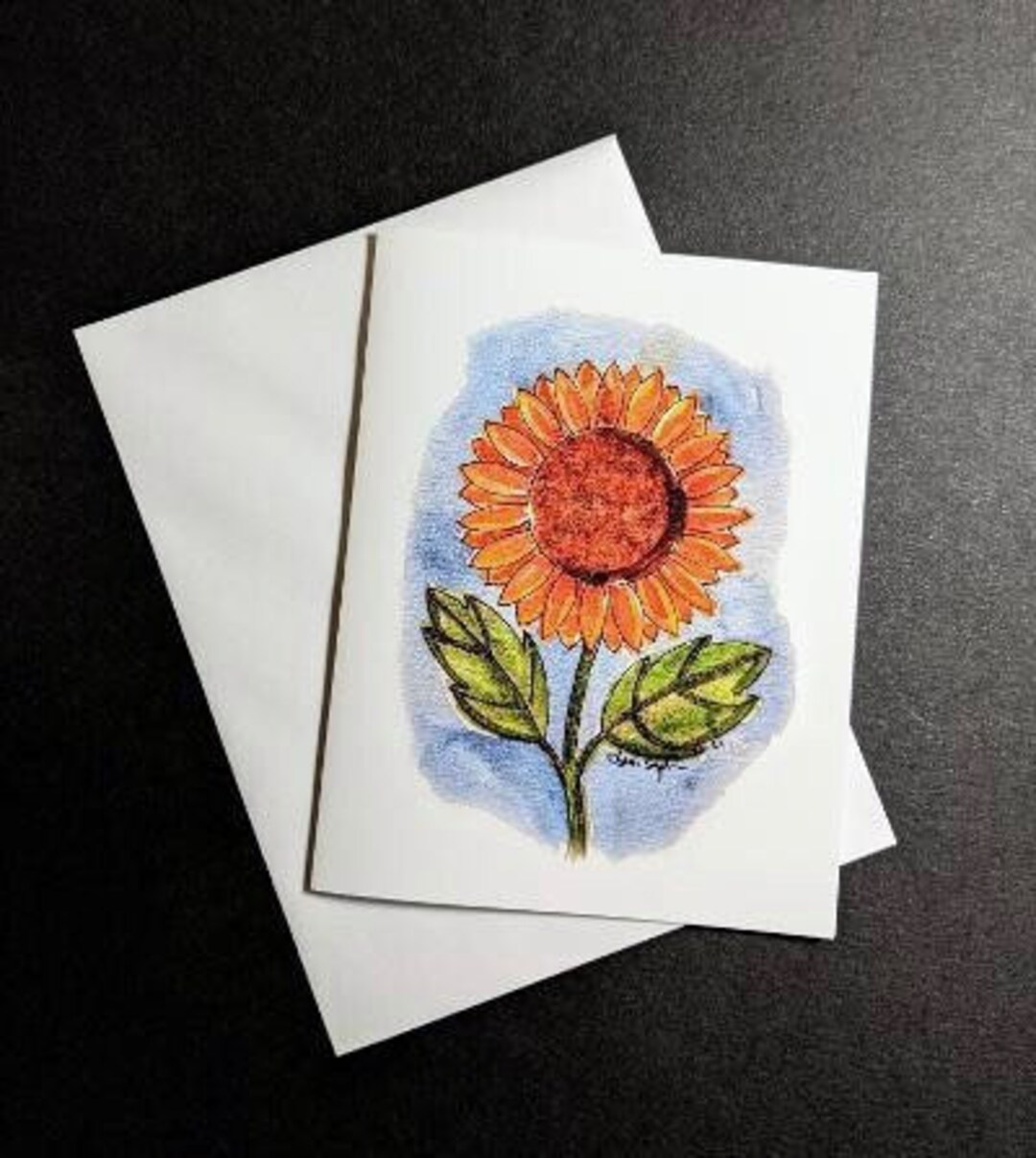Sunflower Watercolor Print Notecards, Blank Greeting Cards, Floral ...