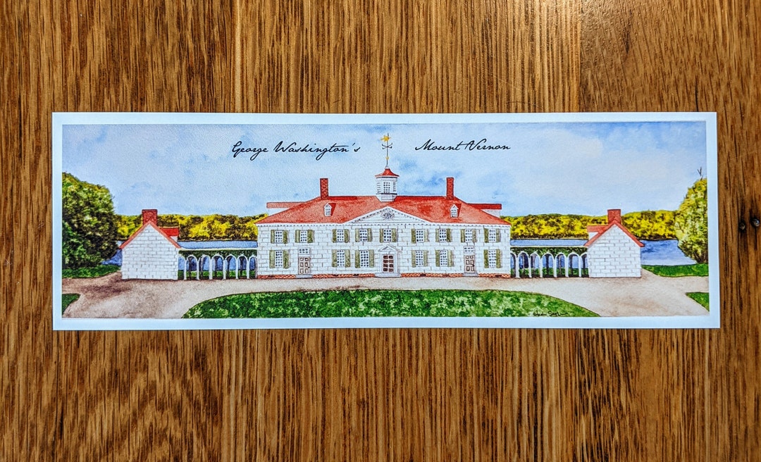 Mount Vernon PRINT Blank Greeting Cards Bookmarks George - Etsy