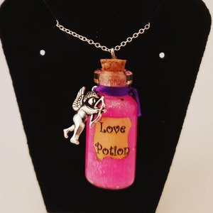 Love Potion Vial Necklace, Keychain, Trinket, or Ornament for Lovers, Couples, or as a Valentine&#39;s Day Gift