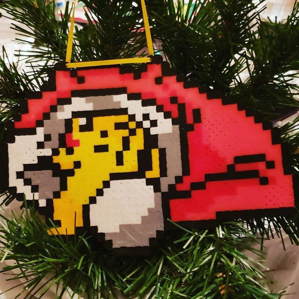 Pokemon Inspired Pikachu in a Santa Hat 