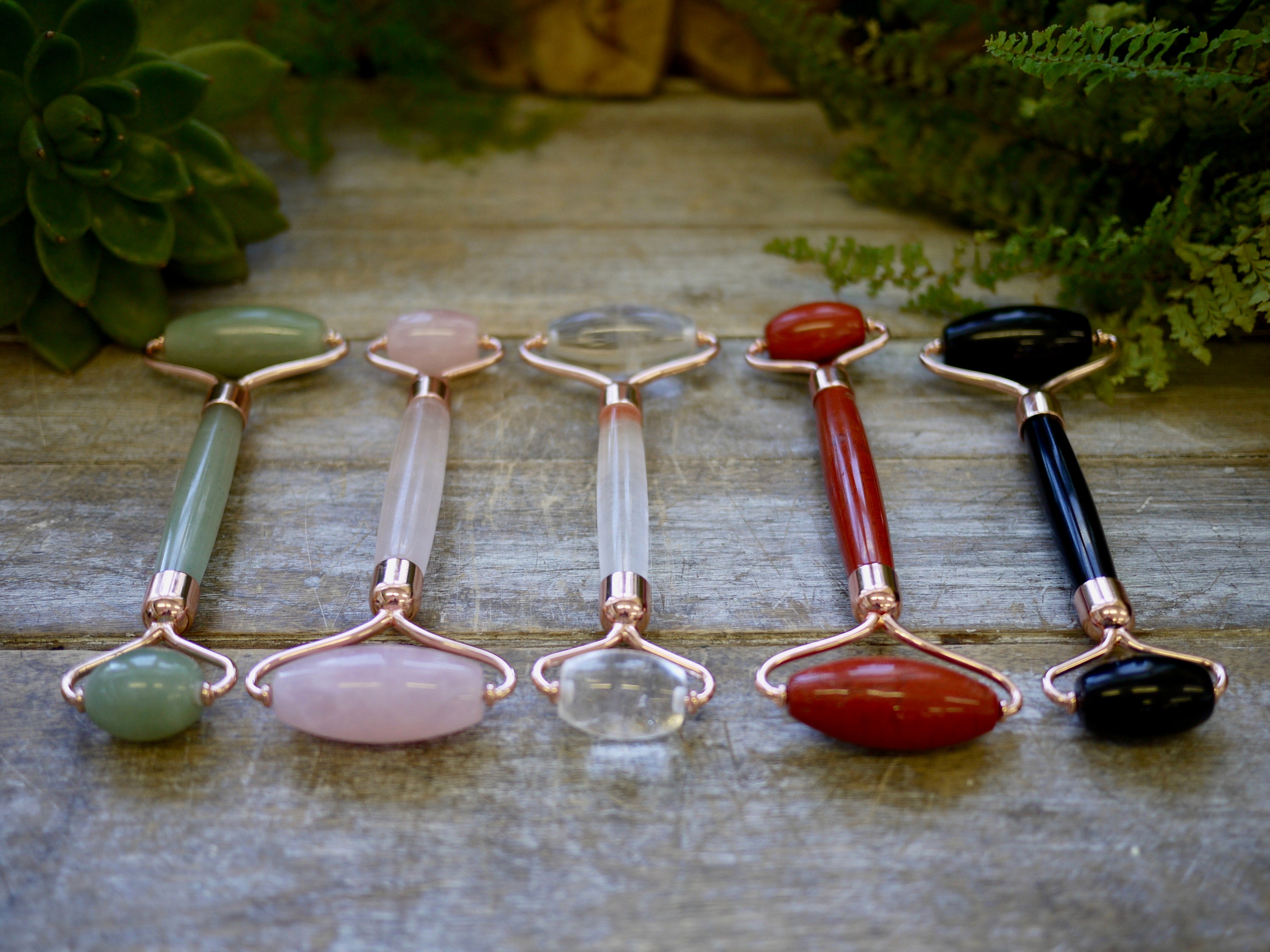 Crystal Face Rollers Face Wand Green Aventurine Red Jasper Etsy