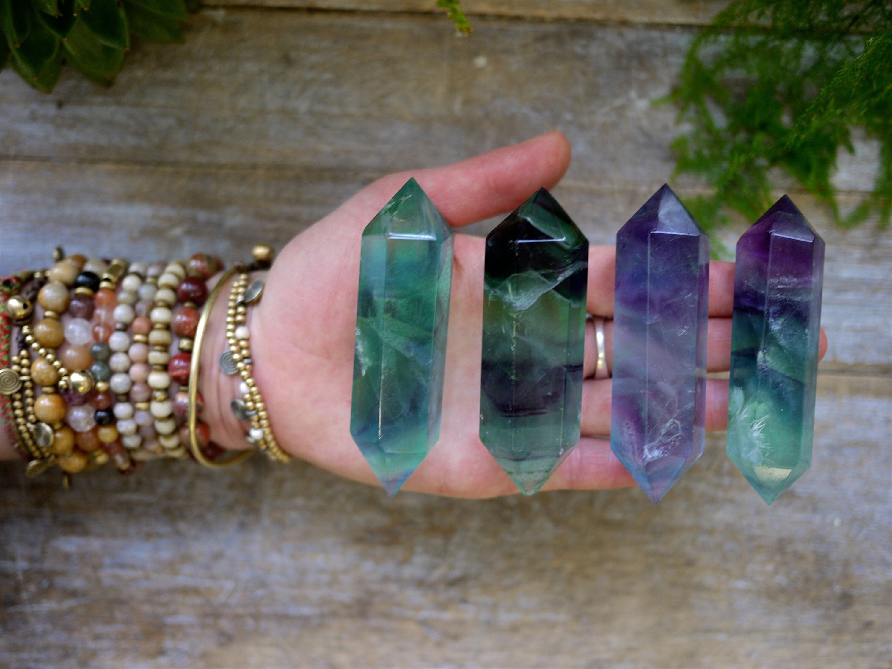 Rainbow Fluorite Bracelet - Shine Crystals