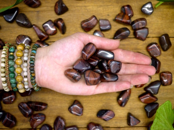 Red Tiger’s Eye Tumbled Stones Ox Eye Bull’s Eye | Etsy