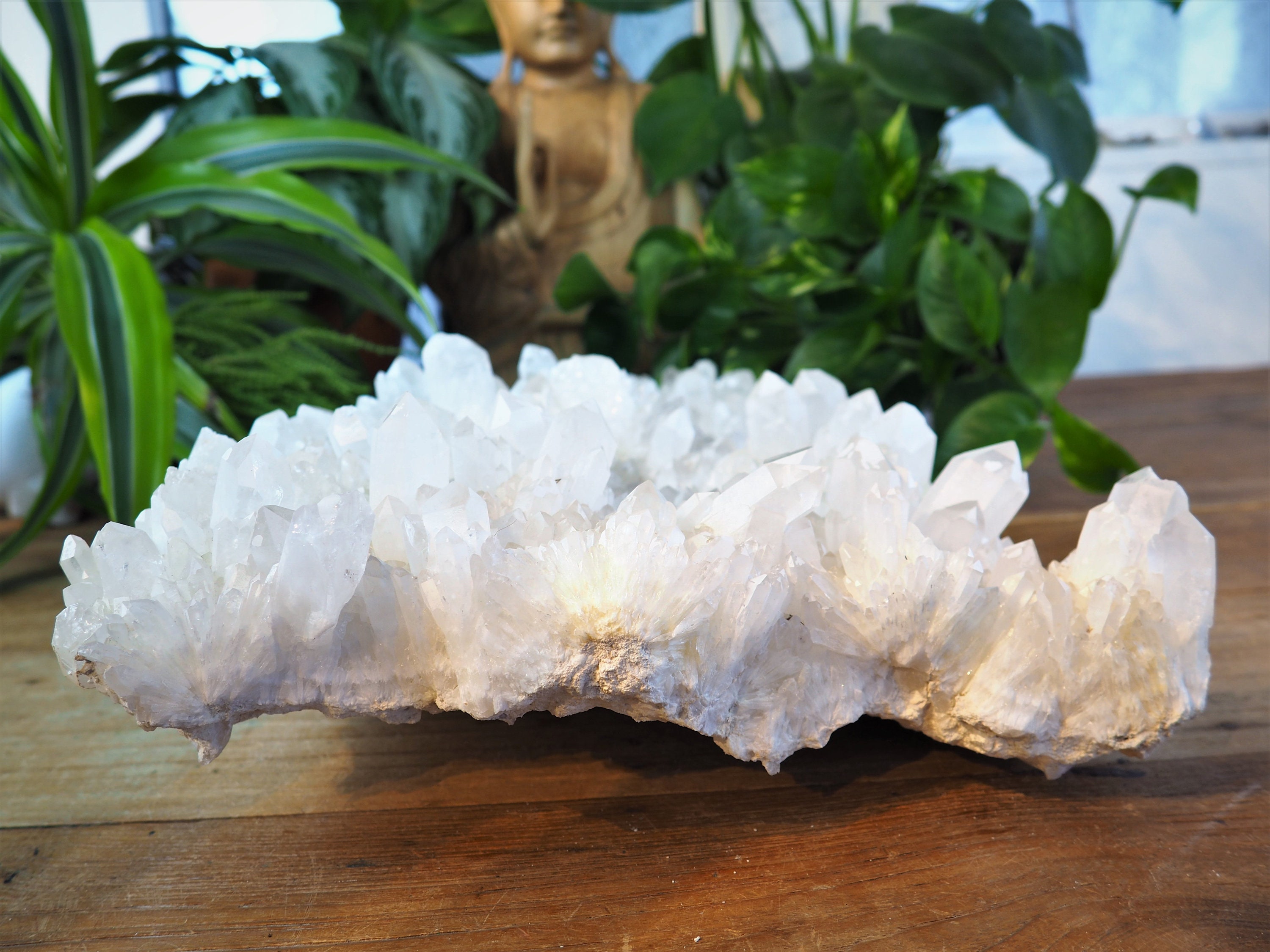 Giant Snowy Quartz Cluster Statement Piece Display Natural Etsy UK