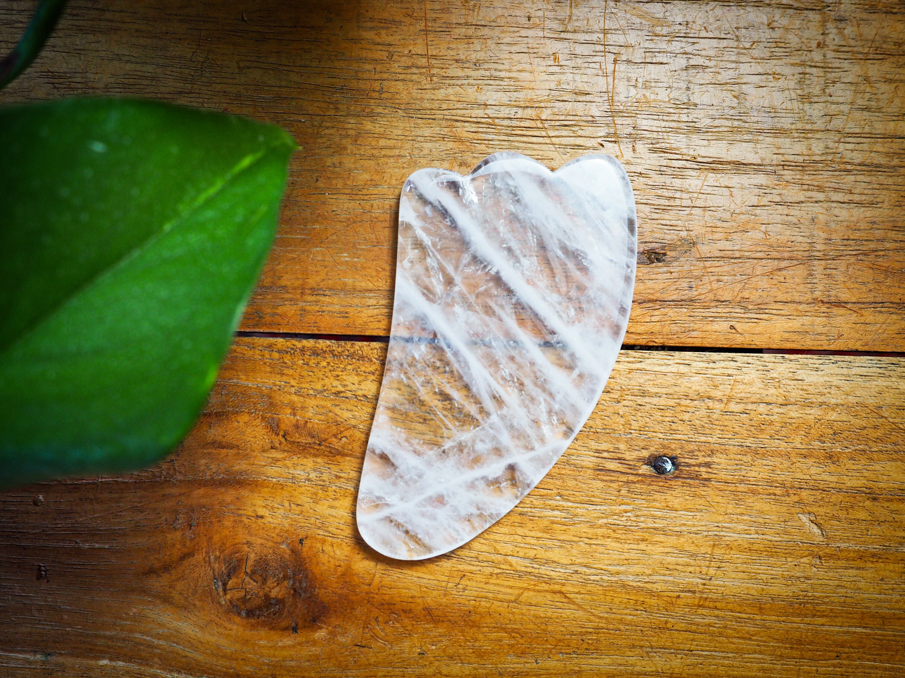 Clear Quartz Gua Sha Crystal Gua Sha Facial Massage Crystal Etsy