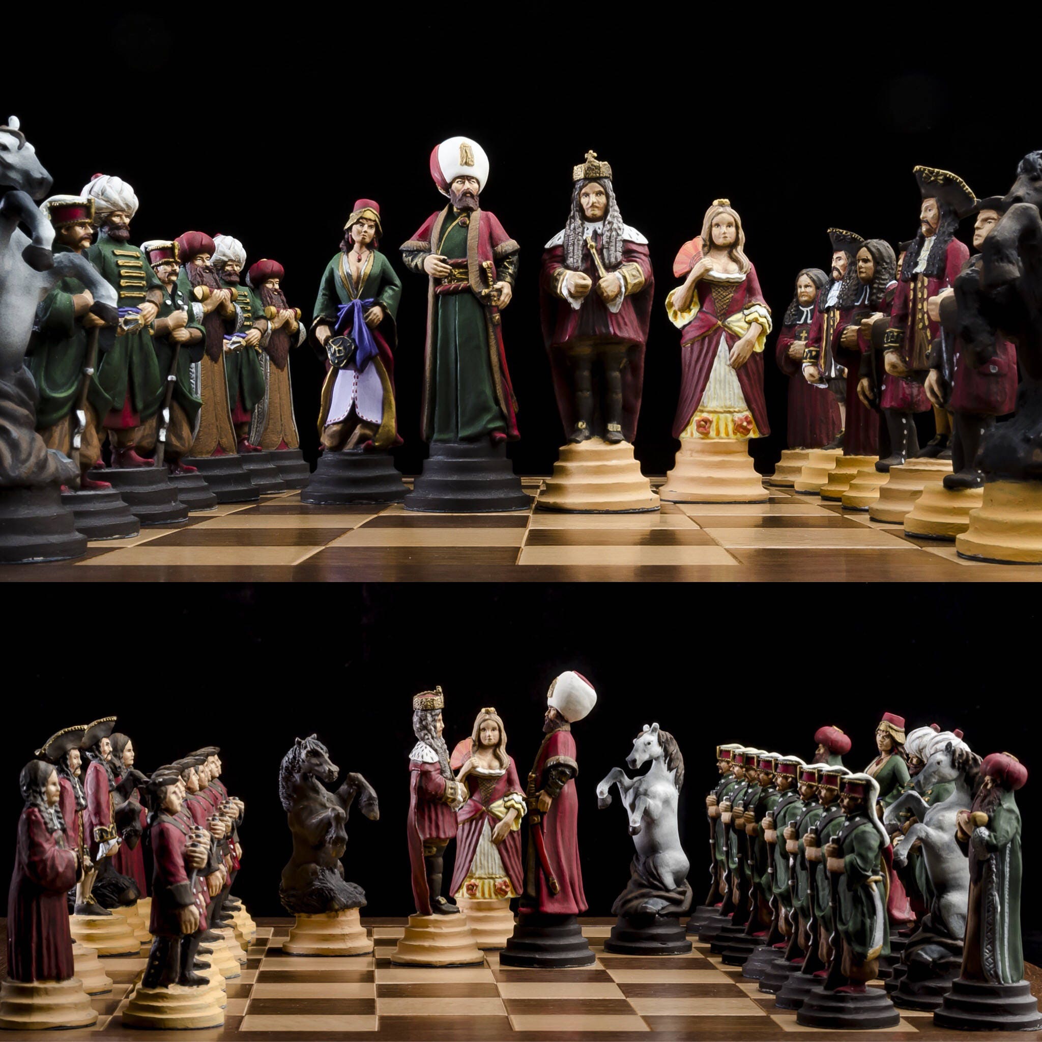 Habsburg Vs Ottoman Empire Pewter Handmade Chess Sets Hand Etsy UK