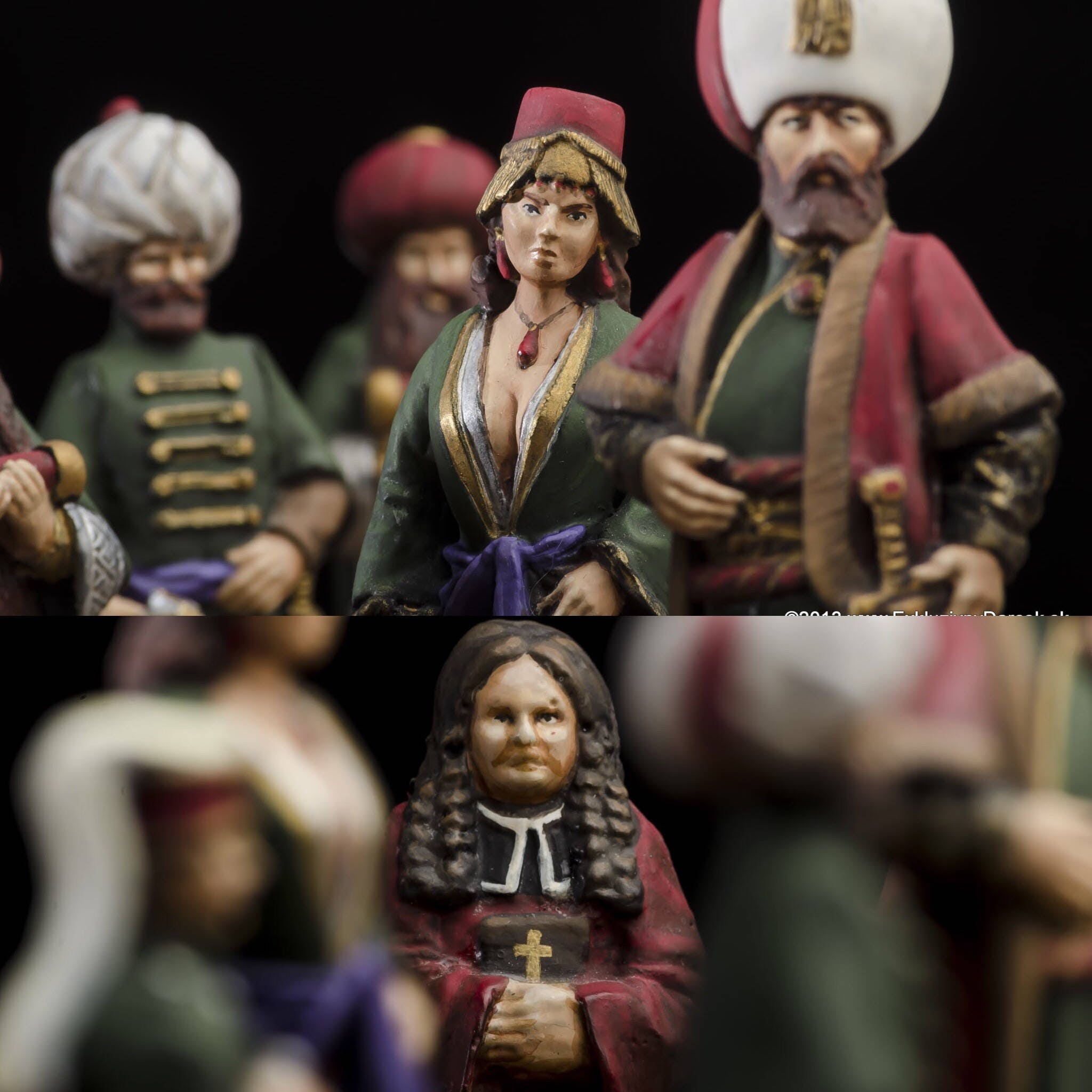 Habsburg Vs Ottoman Empire Pewter Handmade Chess Sets Hand Painted Etsy