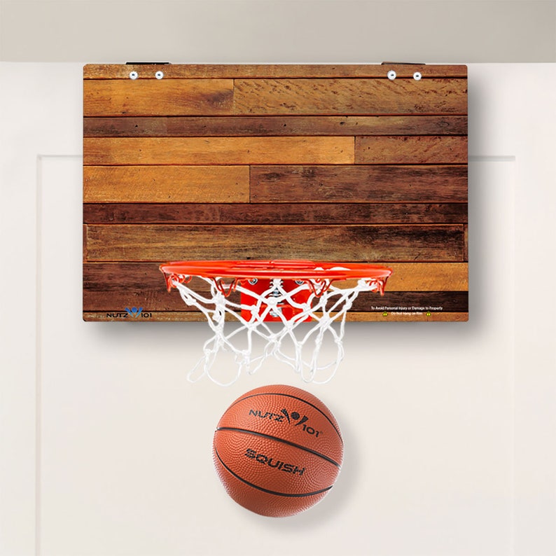 Custom Wood Imaged Mini Basketball Hoop Basketball 18x12