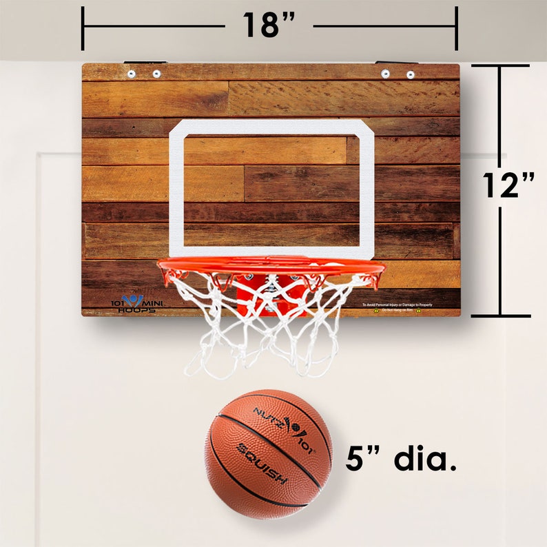 Custom Wood Imaged Mini Basketball Hoop Basketball 18x12 | Etsy