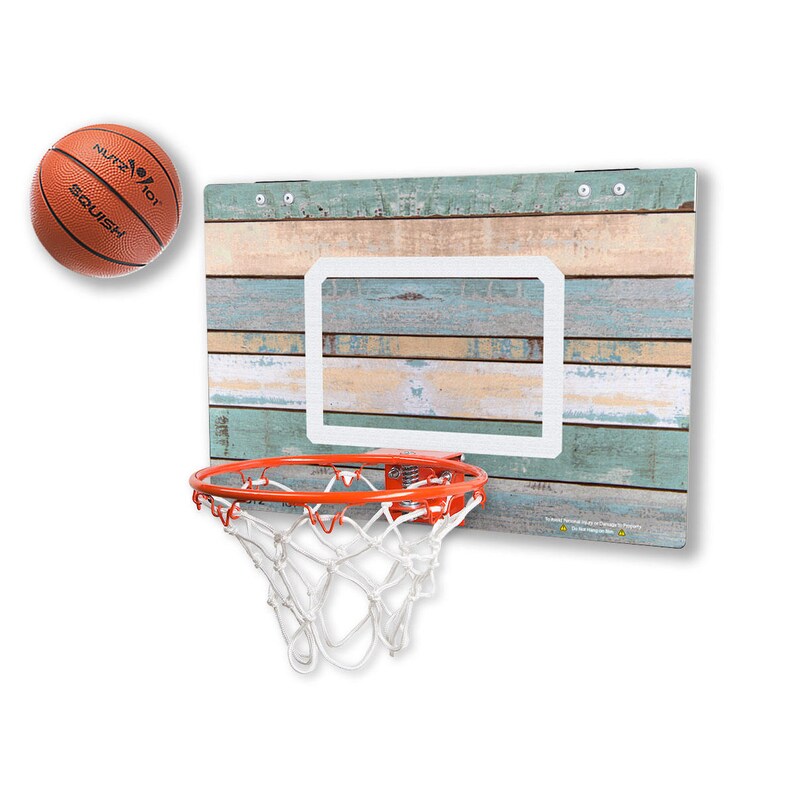 Custom Basketball Hoop Classic Beach Wood Imaged Mini Etsy