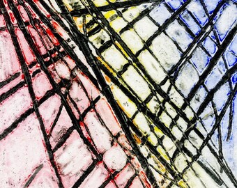 Colors. Gray, Collagraph, hand pulled, handmade original art, Explosive