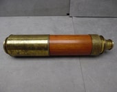 P P Gally Co Antique 3 Draw Telescope London Improved Night and Day Brass