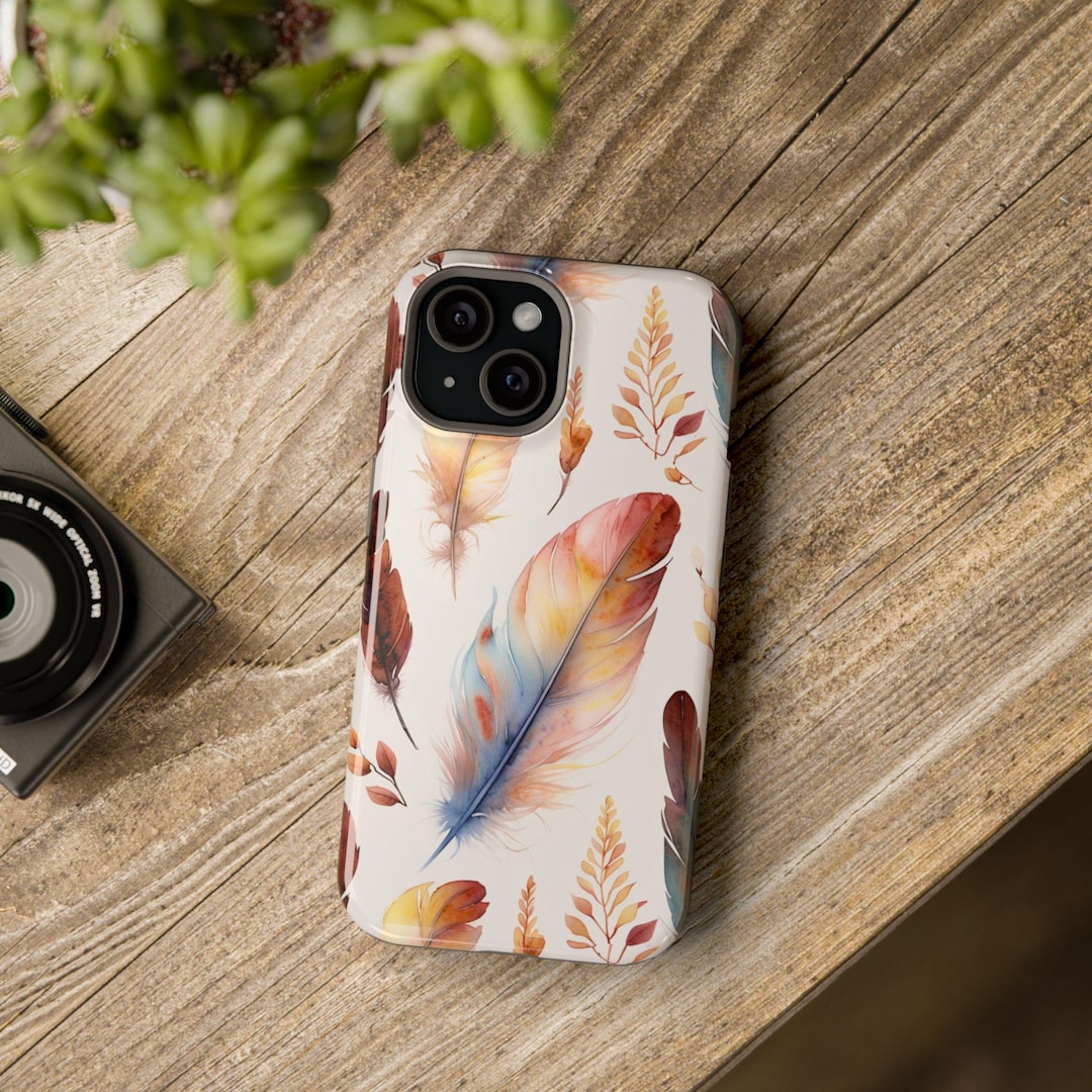 Magnetic Tough Cases, Soft Retro Inspired Feather Design. Feathered ...