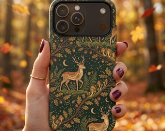 Reh Gobelin Handyhülle Mittelalter Wald Folklore iPhone 17 16 15 14 13 12 11 Samsung S26 S25 S24 Google Pixel Cottagecore Natur Geschenk