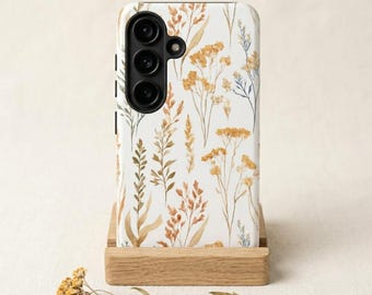 Aquarell Wildblumen Handyhülle | Boho Cottagecore Herbst botanische Blumen | iPhone 17 16 15 14 13 12 11 Samsung S26 S25 S24 S23 Pixel