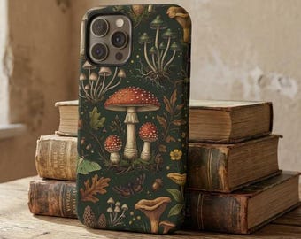 Pilz Wald Handyhülle Cottagecore Aesthetic iPhone 17 16 15 14 13 12 11 Samsung Galaxy S25 S24 Google Pixel 9 8 Dark Academia Geschenk
