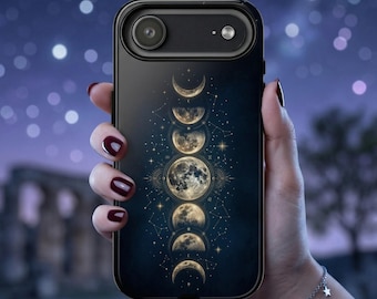 Himmlische Mondphase Handyhülle | Mystische Mondhülle | iPhone 17 16 15 14 13 12 11 Samsung S25 S24 Google Pixel | Witchy Astrologie Geschenk