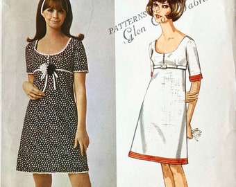 Butterick 4427, Norma Tullo, Young Designers Pattern, 1960s Dress Pattern, Size 14, Bust 34