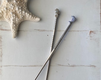 Chopsticks Sea Life Sea Shells, Unique Gift for Beach Lover, Sustainable Eco-friendly Coastal Seahorse Dolphin Crab, Party Shower Favor
