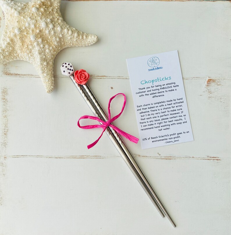 Custom Personalized Unique Shells Beach Gift for Her Him Seahorse Dolphin Eco-friendly Housewarming Party Shower Chopstick Favor Sea Life