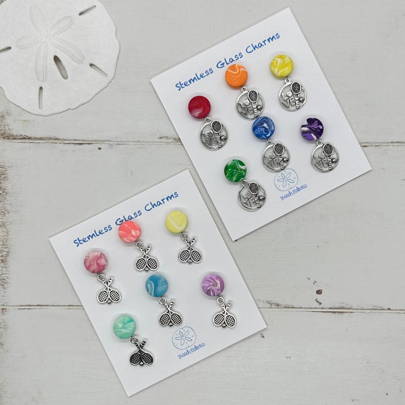 Tennis Wine Charms - Thumbnail 2