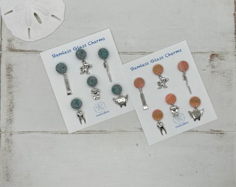 Dentist Wine Charms Magnetic Stemless Glass, Unique Gift for Wine Lover Dental Assistant Dental Student, One of a Kind Gift, Hostess Gift