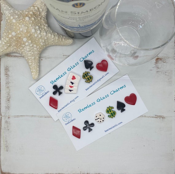 Las Vegas Stemless Wine Glass Charms Magnetic Unique Gift For Las Vegas Stemless Wine Glass Charms, Stemless Wine Glass Charms