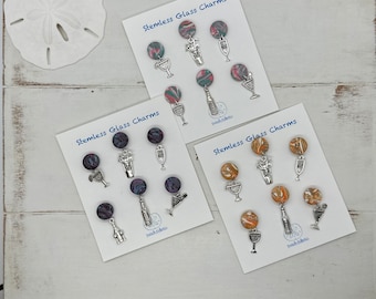 Cocktail Wine Charms Magnetic Stemless Glass, Unique Gift for Cocktail Lover Wine Lover, One of a Kind Gift, Hostess Gift
