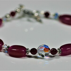 Ruby bracelet, July birthstone jewelry, Garnet bracelet, Ruby jewelry, garnet jewelry, Cancer zodiac bracelet, red bacelet, gift for her