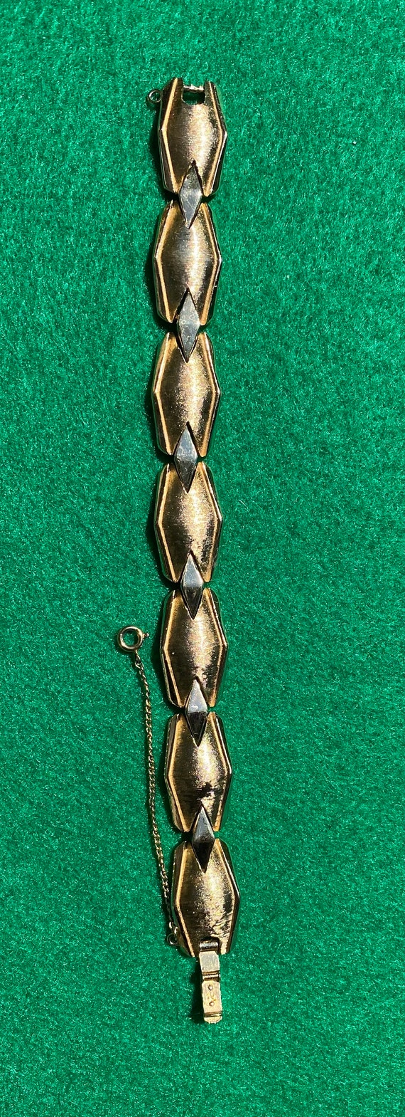 Trifari Crown Interlocking Geometric Bracelet Gol… - image 4