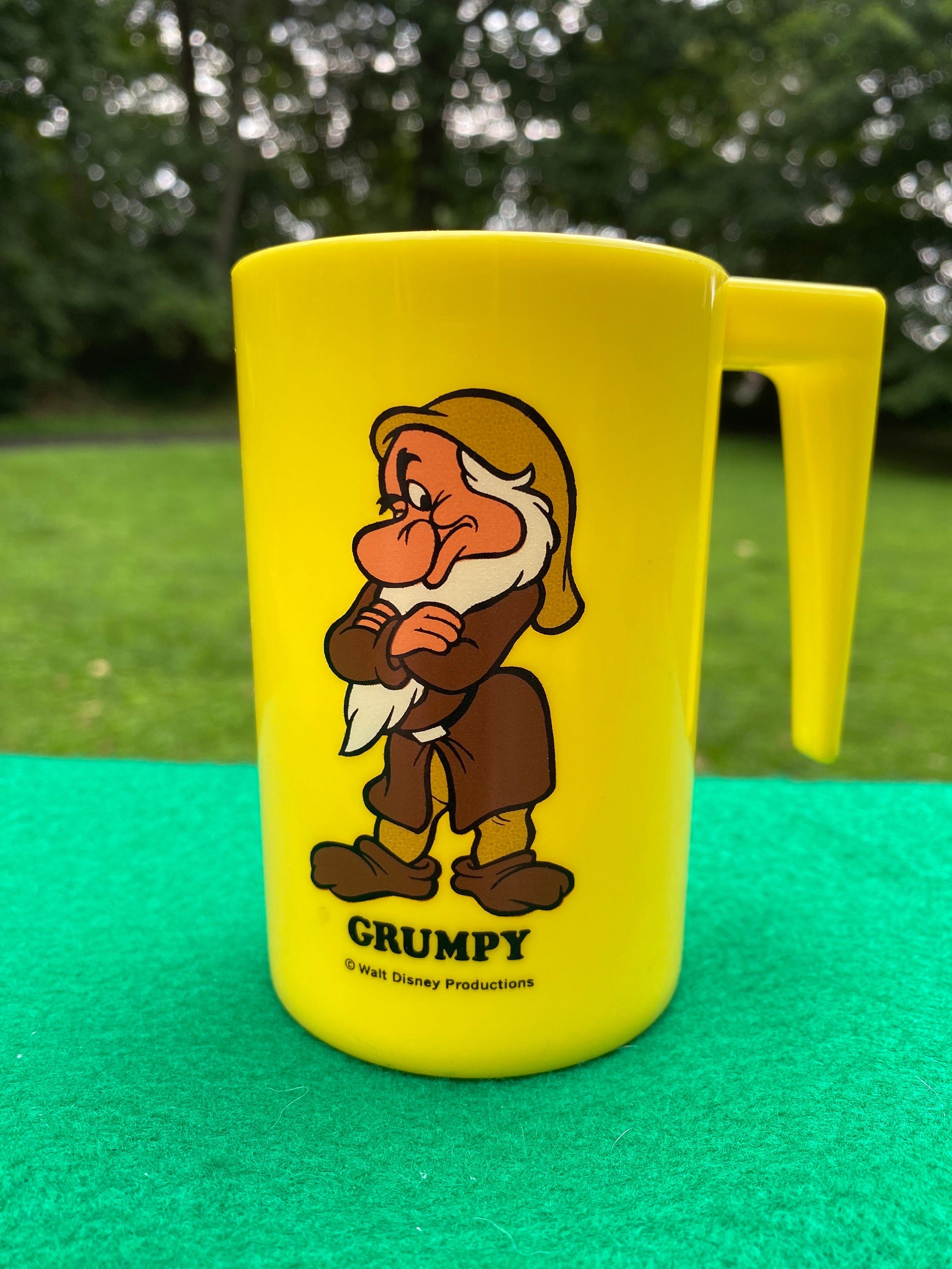 Snow White Plastic Mug Plastic Yellow Cup Disney Child's Cup Adult Cup Walt  Disney Productions, Snow White and the Seven Dwarfs 