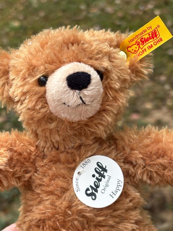 Steiff Happy Teddy Bear With Ear Button Tags - Etsy