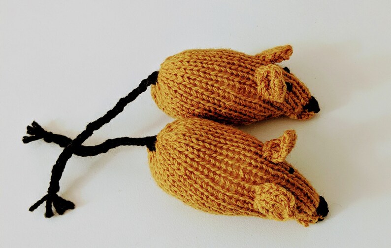 Toys for Cats Hand Knitted Cat Mouse Toys TWO Pack DSS Etsy Australia