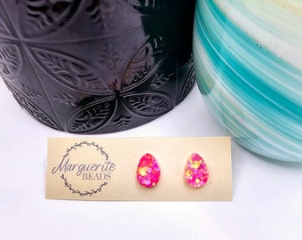 Pink Easter Egg Earrings | Pink Easter Studs | DSSHandmade