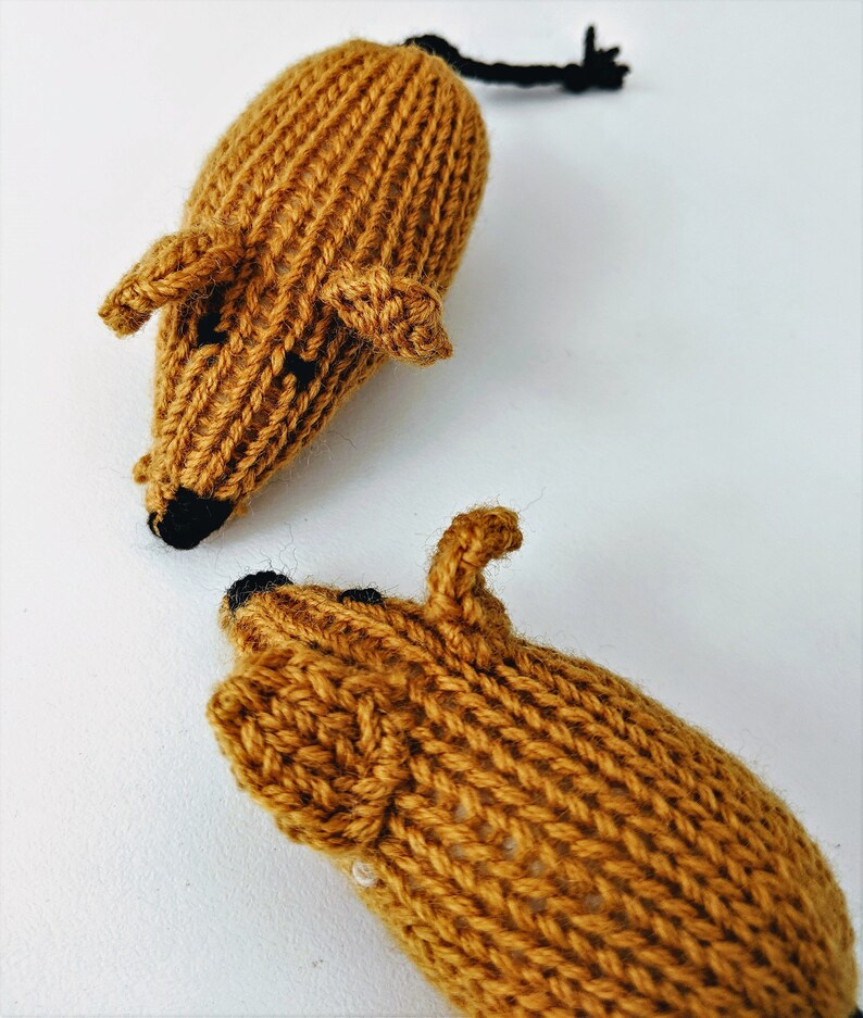 Toys for Cats Hand Knitted Cat Mouse Toys TWO Pack DSS Etsy Australia