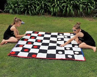 Giant Checkers | Outdoor Checkers Game | DSSHandmade