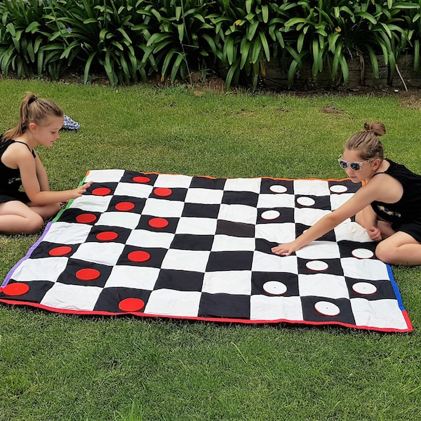 Giant Checkers | Outdoor Checkers Game | DSSHandmade