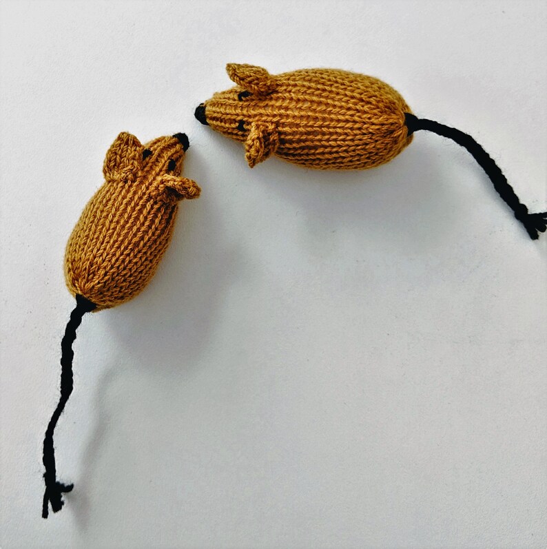 Toys for Cats Hand Knitted Cat Mouse Toys TWO Pack DSS Etsy Australia