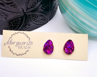 Purple Easter Egg Earrings | Purple Easter Studs | DSSHandmade