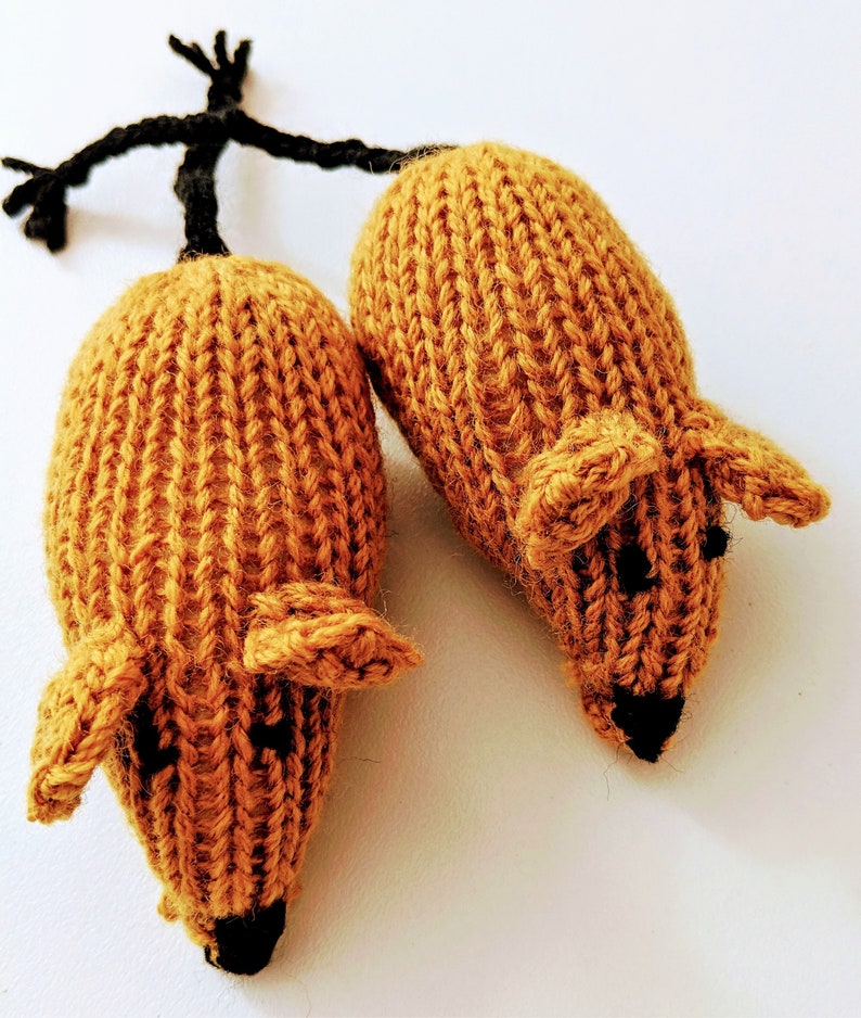 Toys for Cats Hand Knitted Cat Mouse Toys TWO Pack DSS Etsy Australia