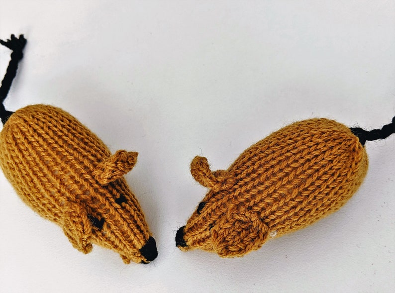 Toys for Cats Hand Knitted Cat Mouse Toys TWO Pack DSS Etsy Australia