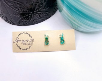 Green Easter Bunny Studs | Easter Studs | DssHandmade