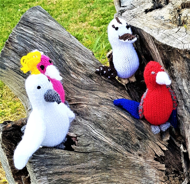 Australian Knitted Bird Collection Animal Plush Toys DSS Etsy