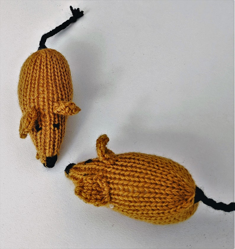 Toys For Cats Hand Knitted Cat Mouse Toys TWO Pack DSS Etsy