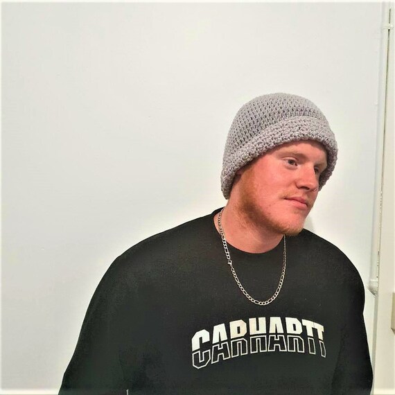 Crochet Mens Beanie Mens Wool Hat 
