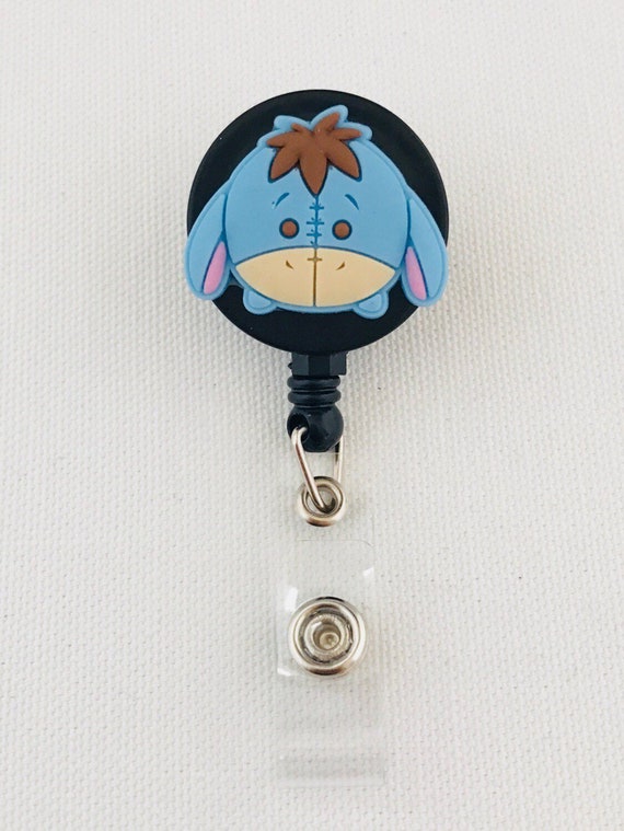 Retractable Badge Reel Name ID Pull Clip Holder Lanyard Eeyore Winnie the Pooh